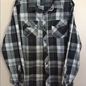Ocean Current western LS snap front size L